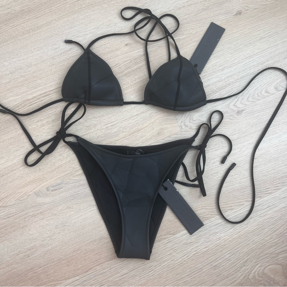 triangl leather bikini